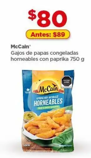 Mccain gajos de papas congeladas horneables con paprika 750g