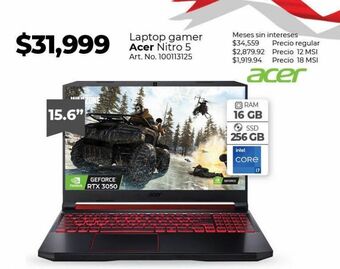 Office Depot Laptop gamer acer nitro 5 oferta