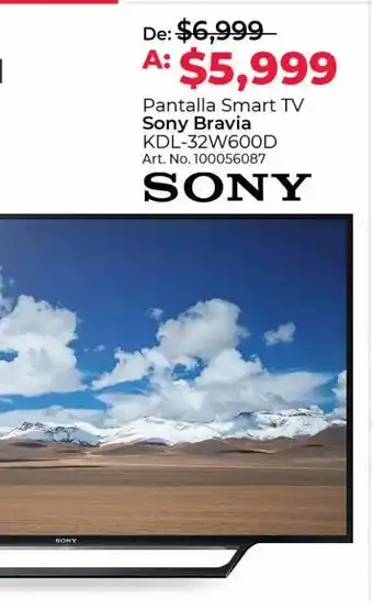 Office Depot Pantalla smart sony bravia oferta