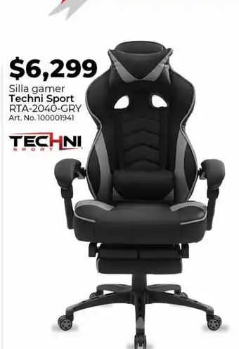 Office Depot Silla gamer techni sport rta-2040-gry oferta