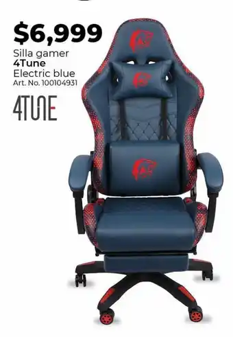 Office Depot Silla gamer 4tune electric blue oferta