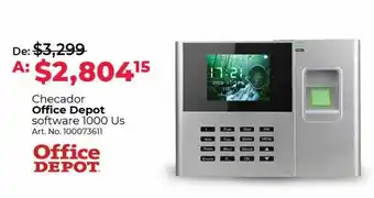 Checador office depot software 1000 us