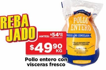 HEB Pollo Entero con Visceras Fresco oferta