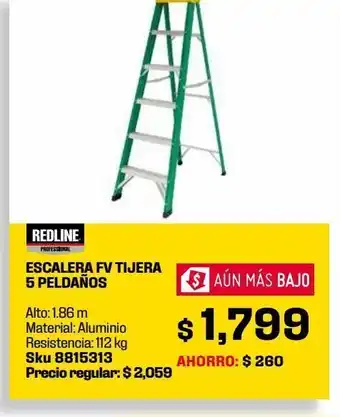 Sodimac Homecenter Escalera fv tijera 5p redline oferta