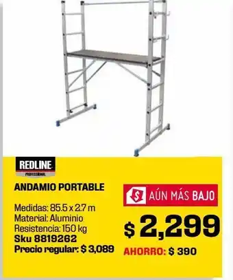 Sodimac Homecenter Andamio portable 2.75mt oferta