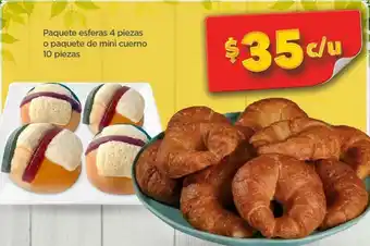 Bodega Aurrerá Paquete de esferas 4 piezas o paquete de mini cuerno 10 piezas oferta