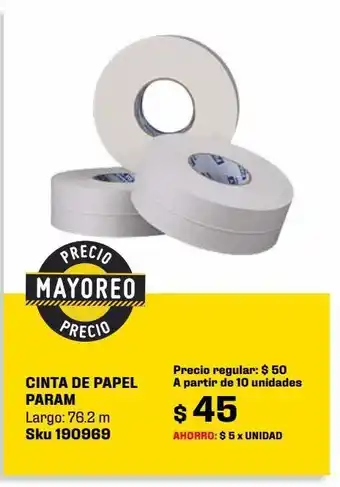 Cinta de papel param