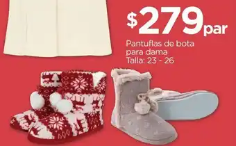 Chedraui Pantuflas de bota para dama oferta