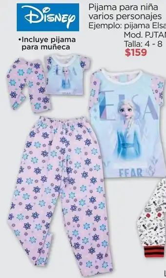 Pijama para niña varios personajes