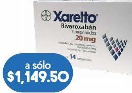 Xarelto com 20mg caj c/14pzs