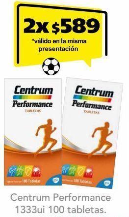 Farmacia San Pablo Centrum performance tab 1333ui caj c/100 oferta