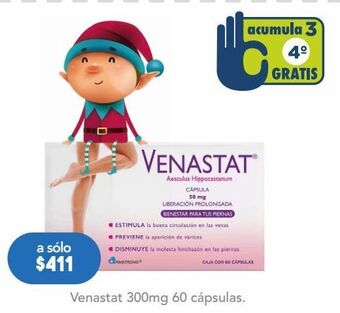 Farmacia San Pablo Venastat cap 300mg caj c/60 oferta