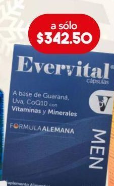 Farmacia San Pablo Evervital suplemento alim men c/60 oferta