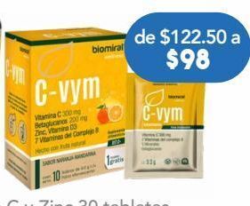 Farmacia San Pablo C-vym vitaminas c y b caj c/10sob oferta