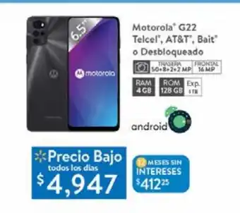 Walmart Motorola g22 oferta