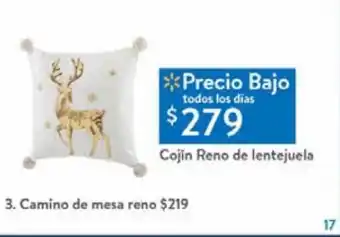 Walmart Cojín reno de lentejuela oferta