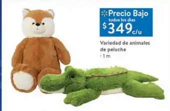 Variedad de animales de peluches