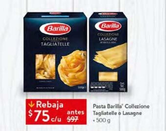 Walmart Pasta barilla 500g oferta