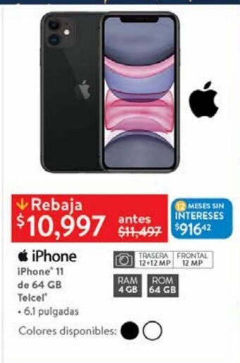 Walmart Iphone 11 oferta