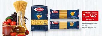 Walmart Variedad de pasta barilla 500g oferta