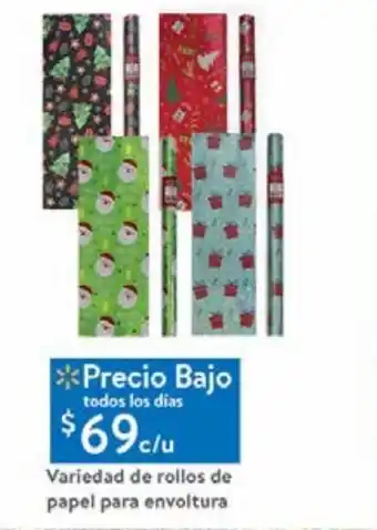 Walmart Variedad de rollos de papel para envoltura oferta