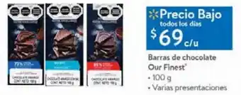 Walmart Barras de chocolate oferta