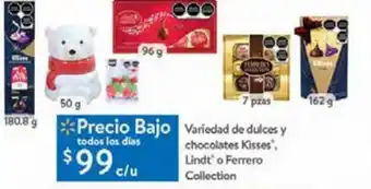 Variedad de dulces y chocolates kisses