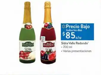Walmart Sidra valle redondo 700ml oferta