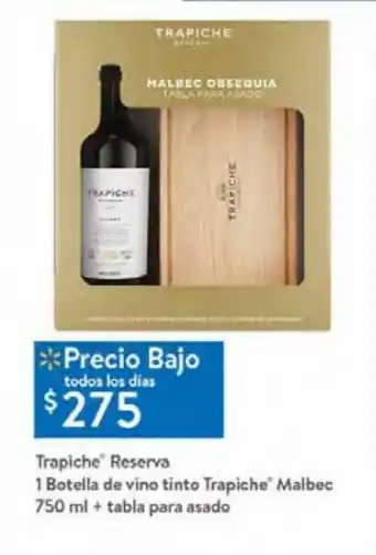 Walmart Trapiche malbec 750ml oferta