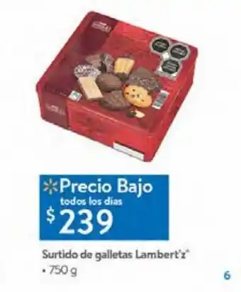 Walmart Surtido de galletas lambert´z 750g oferta