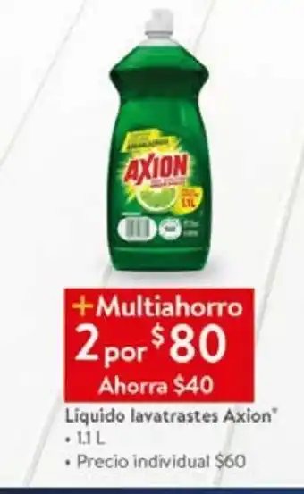 Walmart Líquido lavatrastes axion 1.1l oferta