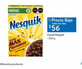 Walmart Cereal nesquik 650g oferta