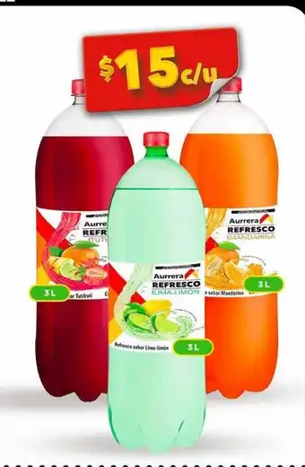Bodega Aurrerá Refresco aurrera lima-limón, mandarina o tuti fruti 3l oferta