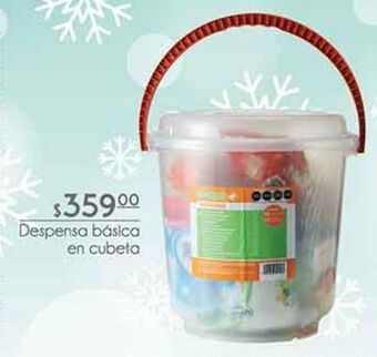 Despensa basica en cubeta
