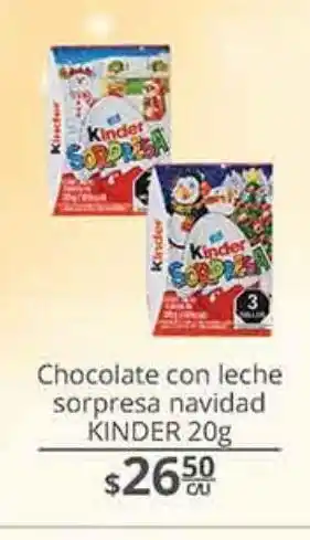 La Comer Chocolate con leche sorpresa navidad kinder 20g oferta