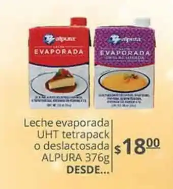 Leche evaporada alpura 376g