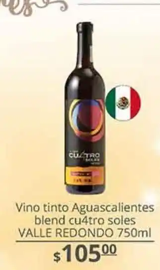 La Comer Vino tinto aguascalientes blend cuadro soles valle redondo 750ml oferta
