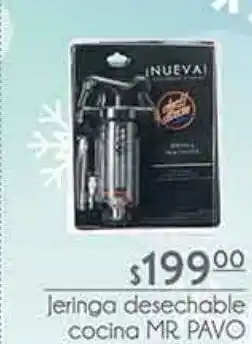 Jeringa desechable de cocina mr pavo