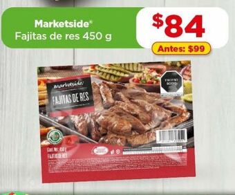 Bodega Aurrerá Marketside fajitas de res 450 g oferta