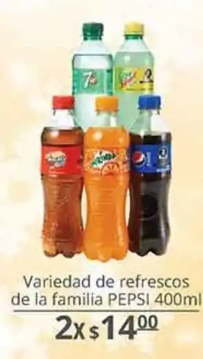 La Comer Refrescos de la familia pepsi 400ml oferta