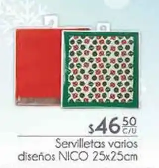 Fresko Servilletas varios diseños nico 25x25cm oferta