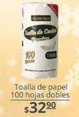 La Comer Toalla de papel 100 hojas dobles oferta