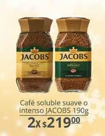 Café soluble suave o intenso jacobs 190g