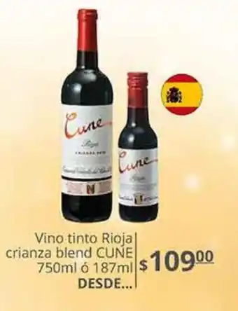 Vino tinto rioja 750ml ó 187ml