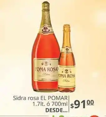 La Comer Sidra rosa el pomar 1.7l oferta