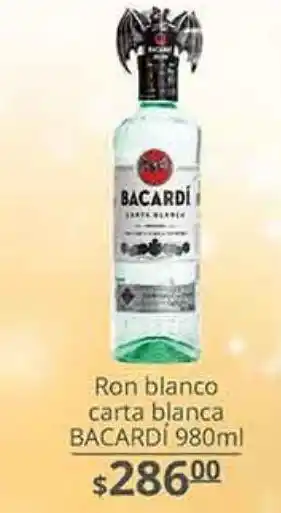 Ron blanco bacardí 980ml