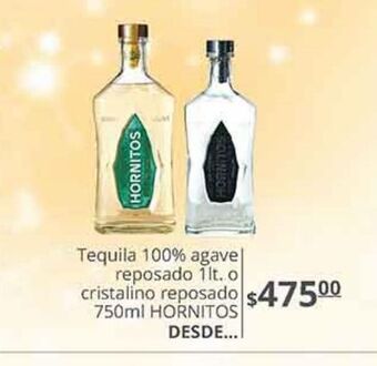 La Comer Tequila hornitos 1l oferta