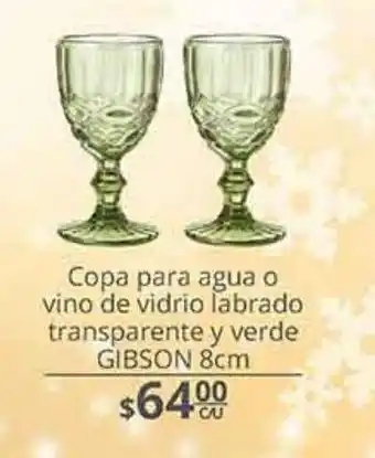 La Comer Copa para agua o vino de vidrio gibson 8cm oferta