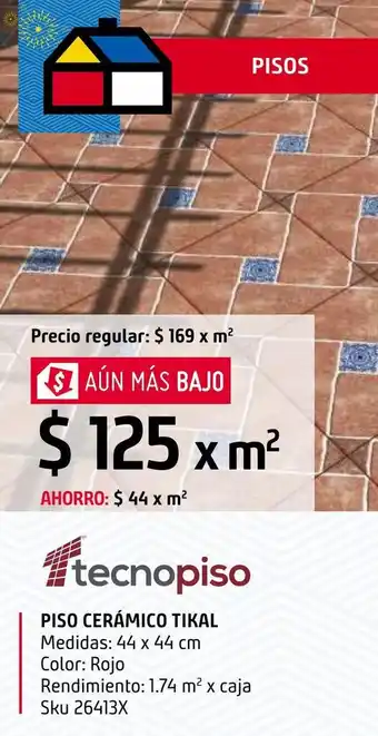 Sodimac Homecenter Piso cerámico tikal oferta