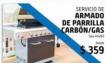 Sodimac Homecenter Servicio de armado de parrilla carbón/gas oferta